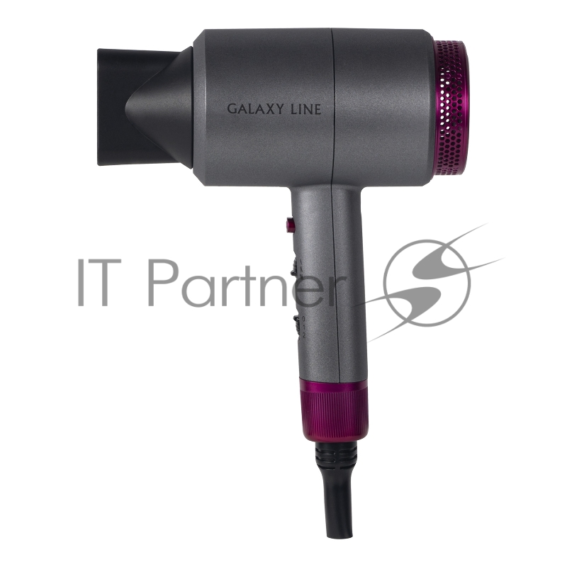 Набор для укладки волос Galaxy LINE GL4722, серый металлик/фуксия (Фен GL4722/1, Щипцы GL4722/2, Плойка GL4722/3)