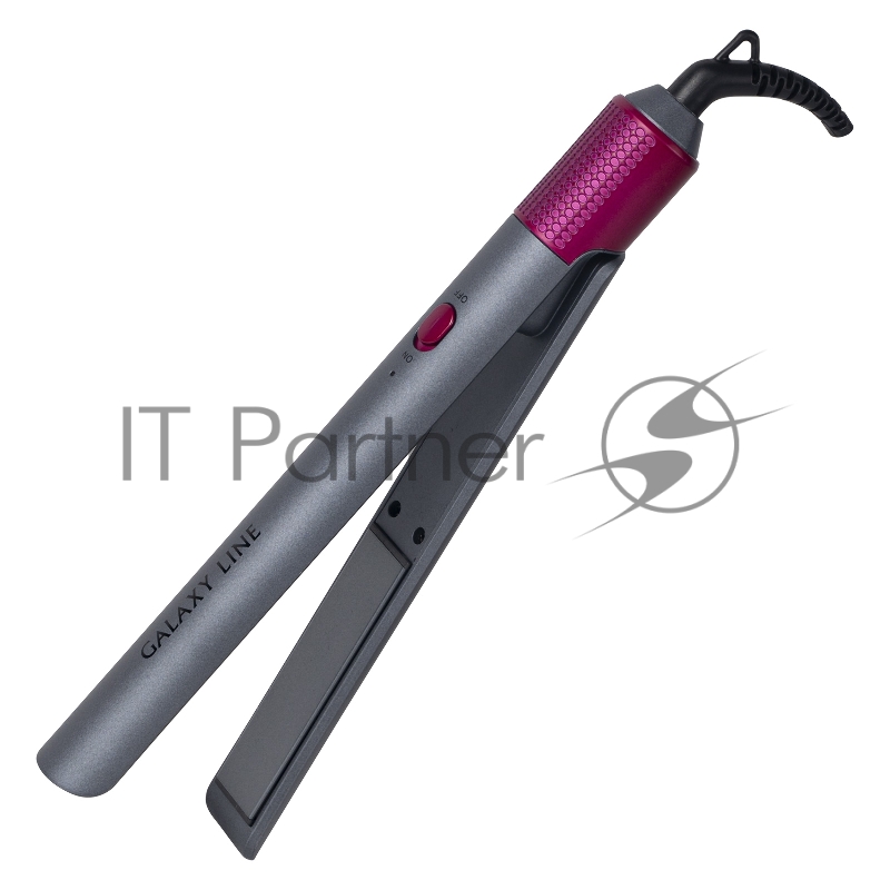 Набор для укладки волос Galaxy LINE GL4722, серый металлик/фуксия (Фен GL4722/1, Щипцы GL4722/2, Плойка GL4722/3)