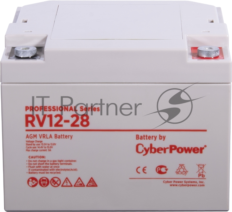 Аккумуляторная батарея PS CyberPower RV 12-28 / 12 В 28 Ач Battery CyberPower Professional series RV 12-28 / 12V 28 Ah
