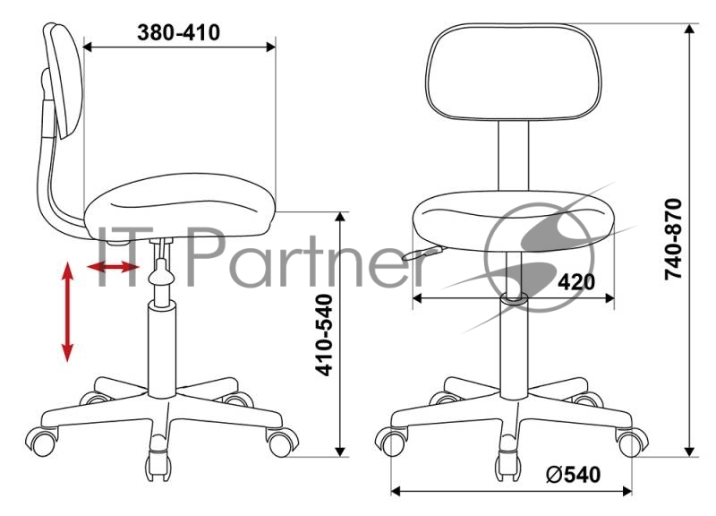 Кресло Бюрократ CH-1201NX/BLACK черный