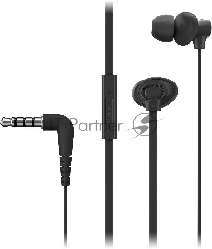 Гарнитура вкладыши Panasonic RP-TCM130GEK 1.2м черный проводные в ушной раковине
