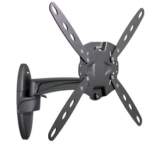 Кронштейн для телевизора Holder LCDS-5025 черный глянец 26-47 макс.50кг настенный поворот и наклон