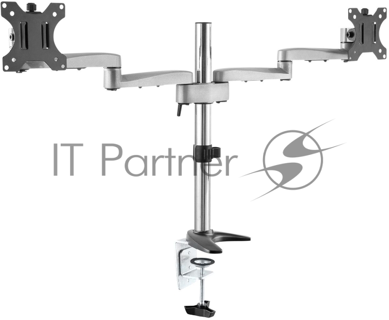Кронштейн для мониторов Ultramounts UM707 серебристый 13-32 макс.8кг крепление к столешнице поворот и наклон