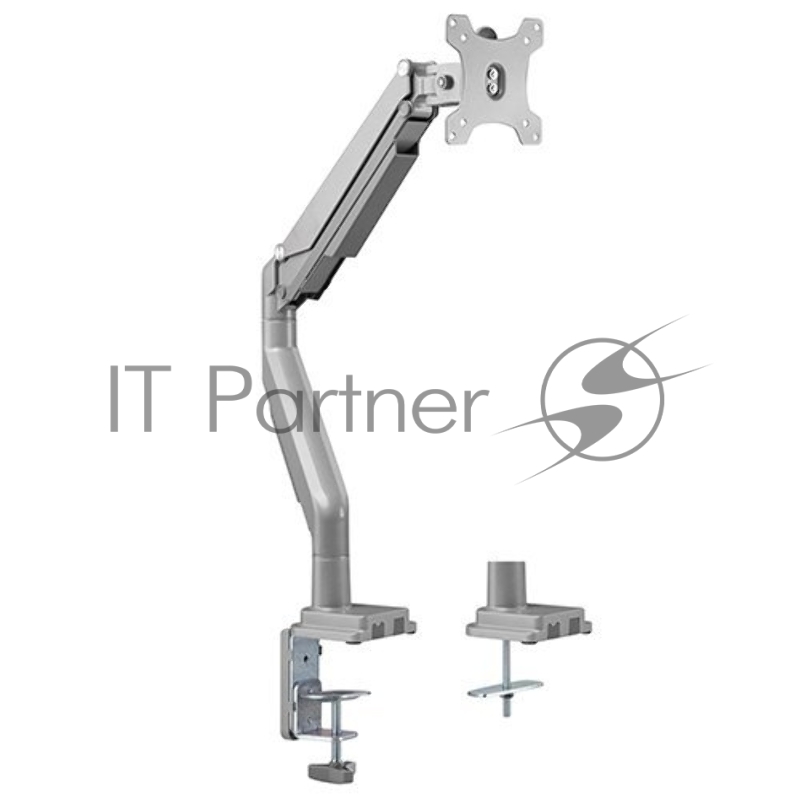 Кронштейн для мониторов Ultramounts UM708 серебристый 17-32 макс.9кг крепление к столешнице поворот и наклон