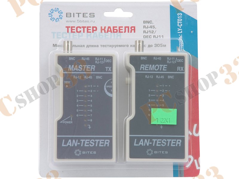 Средство тест. сетей 5bites LY-CT013 для кабелей RJ-12/RJ-45/BNC