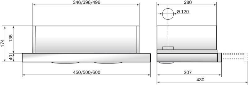 Вытяжка ELIKOR Интегра Glass 60Н-400-В2Д нержавеющая сталь/стекло черное