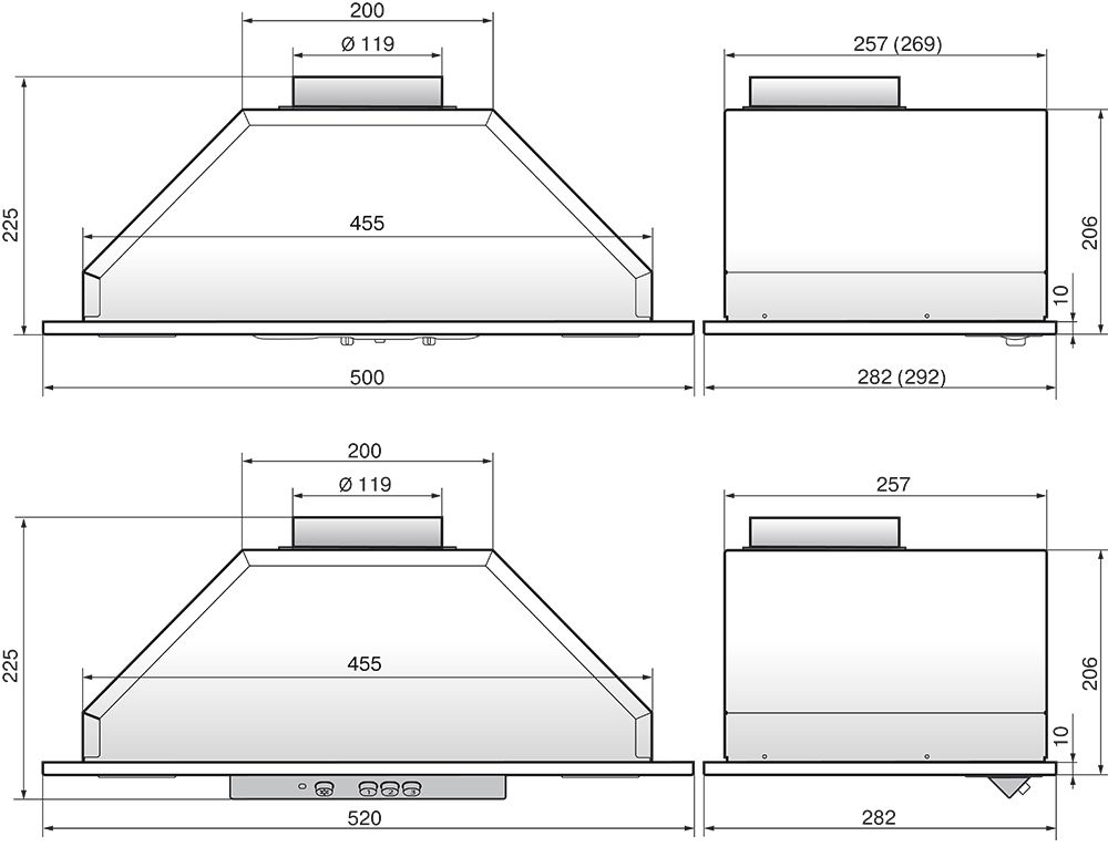 Вытяжка ELIKOR 52Н-650-Э3Д нержавеющая сталь