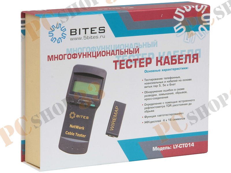 Средство тест. сетей 5bites LY-CT014 для кабелей RJ-45, BNC