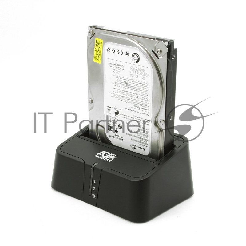 USB 3.0 Докстанция 2,5/3,5 SATA HDD AgeStar 3UBT2-6G (BLACK) USB3.0, пластик, BackUp, черный.