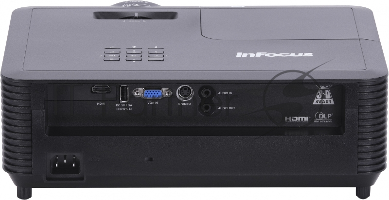 Проектор INFOCUS IN116AA (Full 3D) DLP, 3800 ANSI Lm, WXGA, (1.54-1.72:1), 30000:1, HDMI 1.4, 1хVGA, S-video, Audio in, Audio out, USB-A (power), 3W, лампа до 15000ч., 2.6 кг