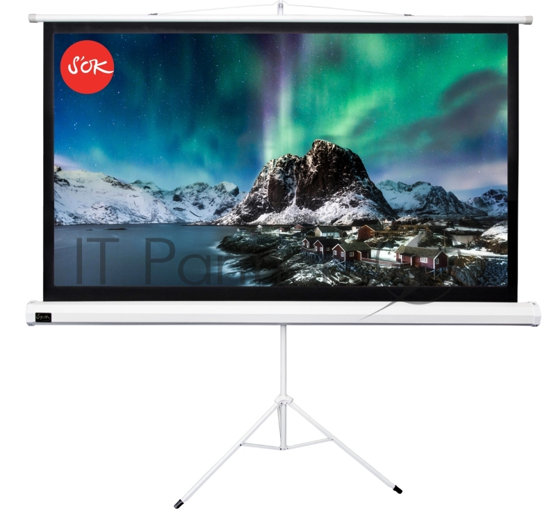 Экран 221x124.5см TriScreen 16:9 напольный рулонный белый 100 Matt White (MW)