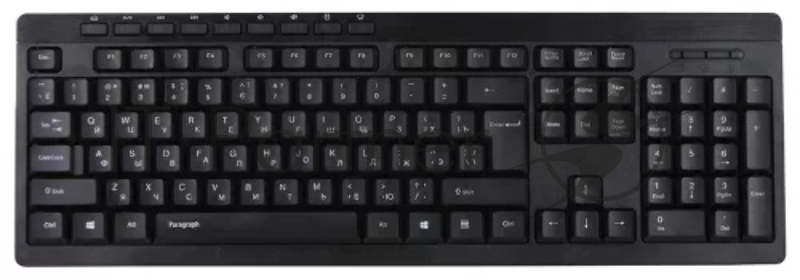 Клавиатура офисная Qumo Paragraph K63, проводная,104 + 9