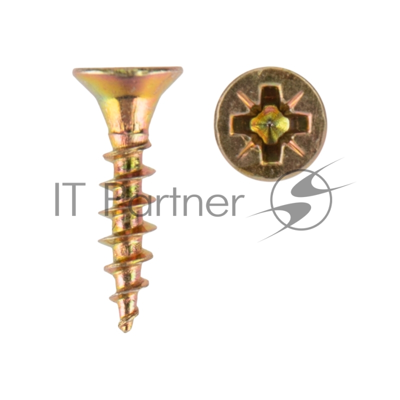 Саморез универсальный KRANZ 3.5х16, желтый цинк, короб (200 шт./уп.)