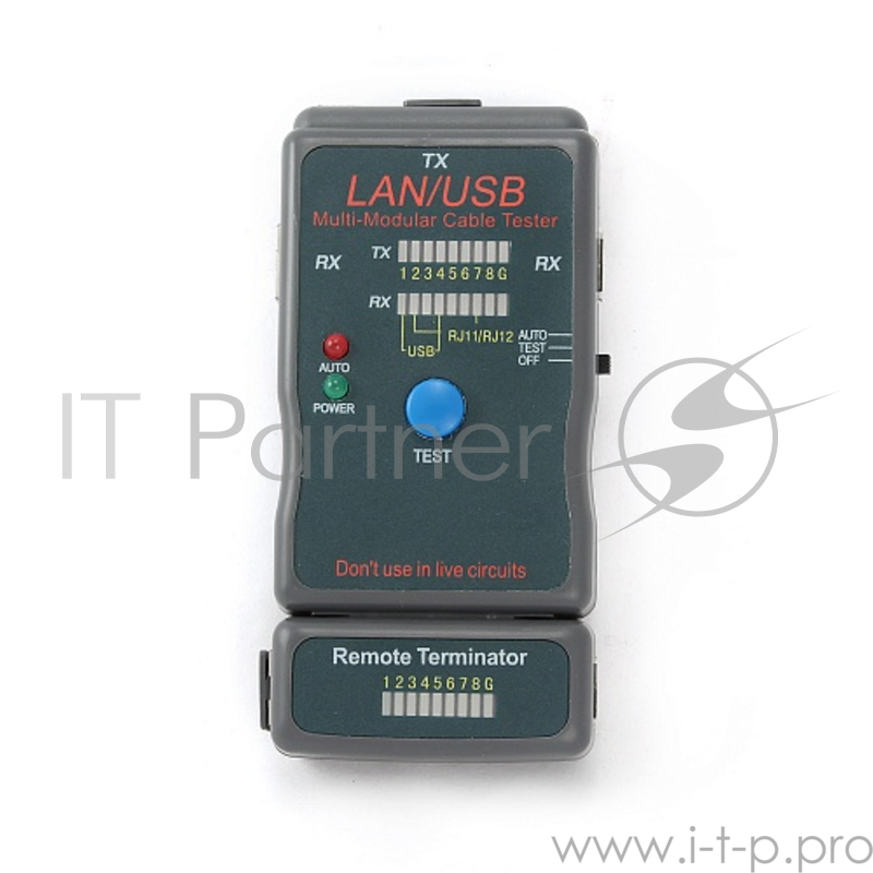 Средство тест. сетей Gembird NCT-2 для кабелей RJ-11/RJ-45/USB