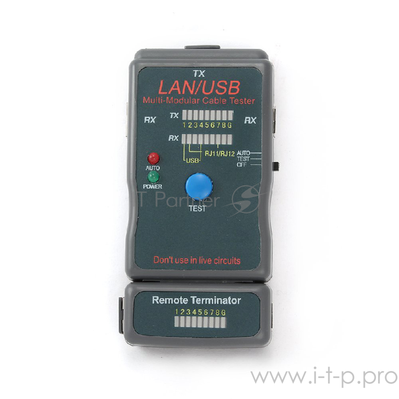 Средство тест. сетей Gembird NCT-2 для кабелей RJ-11/RJ-45/USB