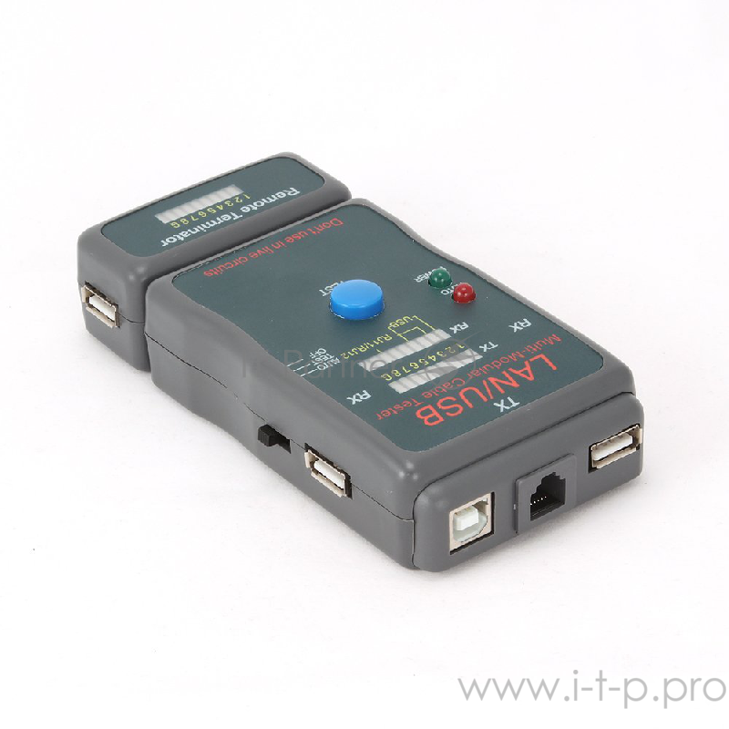Средство тест. сетей Gembird NCT-2 для кабелей RJ-11/RJ-45/USB