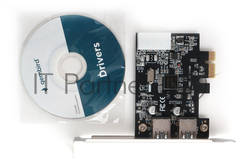 Контроллер USB Gembird SPCR-01, в PCI, порты: 2 внешн. USB 3.0