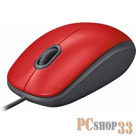 Оптическая мышь Logitech M110 Silent 910-005489, 2кн.+скр., красно-черный (USB)