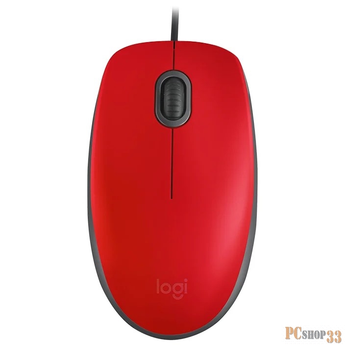 Оптическая мышь Logitech M110 Silent 910-005489, 2кн.+скр., красно-черный (USB)