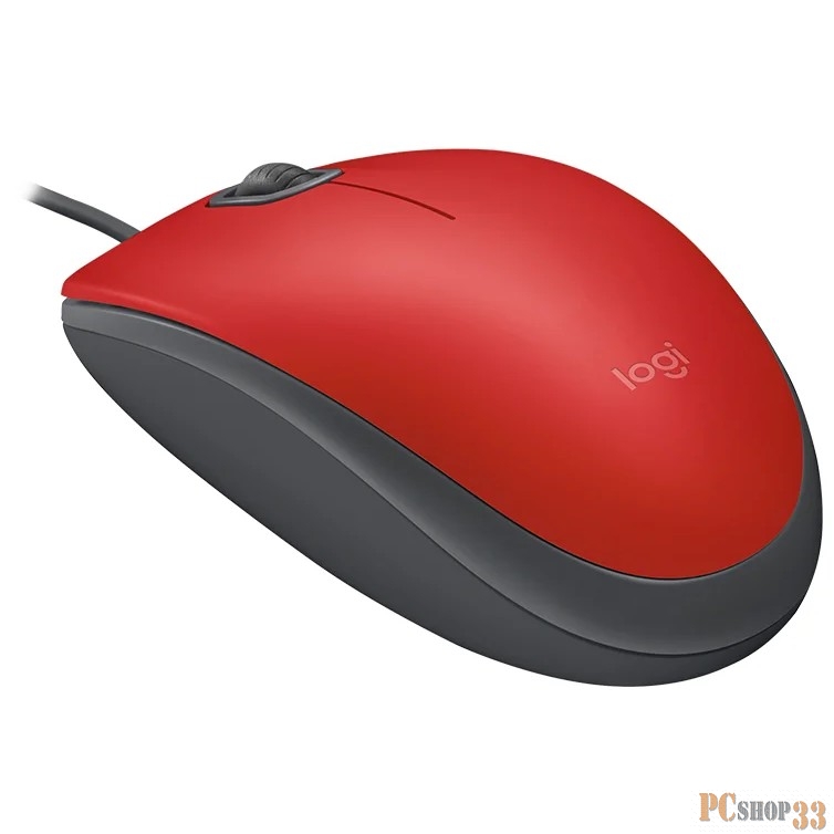 Оптическая мышь Logitech M110 Silent 910-005489, 2кн.+скр., красно-черный (USB)
