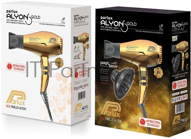 Фен Parlux Alyon Air Ioinizer Tech 2250Вт золотистый