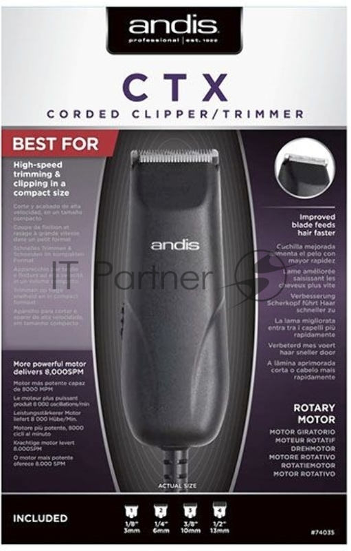 Машинка для стрижки Andis CTX Corded Clipper TC-2 черный