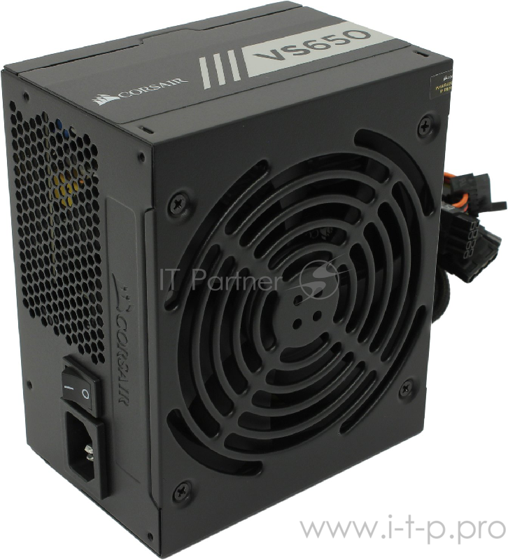 Блок питания 650Вт Corsair VS650 CP-9020172-EU ATX12V V2.3 (20/24+4/8+6/8pin, вентилятор d120мм) + кабель питания EURO (1.5м)