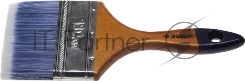 Кисть плоская АКВА-МАСТЕР Зубр , искусственная щетина, деревянная ручка, 100мм 4-01007-100