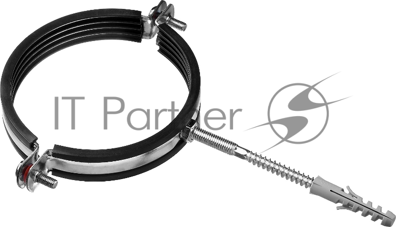 Хомут трубный с гайкой ЗУБР , оцинкованный, в комплекте с сантехнической шпилькой и дюбелем, 37866-107-116