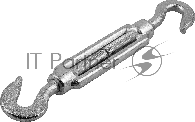 Талреп DIN 1480 ЗУБР , крюк-крюк, М6, 1 шт, кованая натяжная муфта, оцинкованный, 30436-06