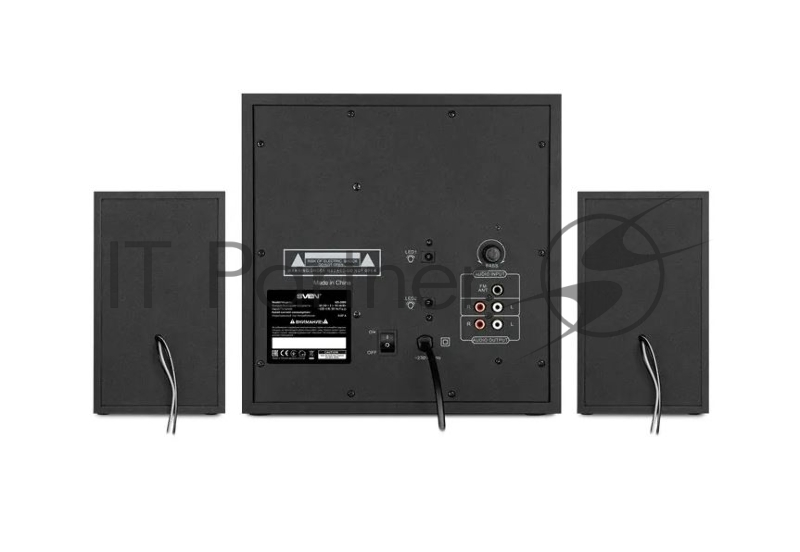 Колонки чёрные SVEN MS-2085 2.1 (30Вт + 2 x 15 Вт, LED дисплей, FM-тюнер, USB/SD, дисплей, пульт ДУ, Bluetooth)