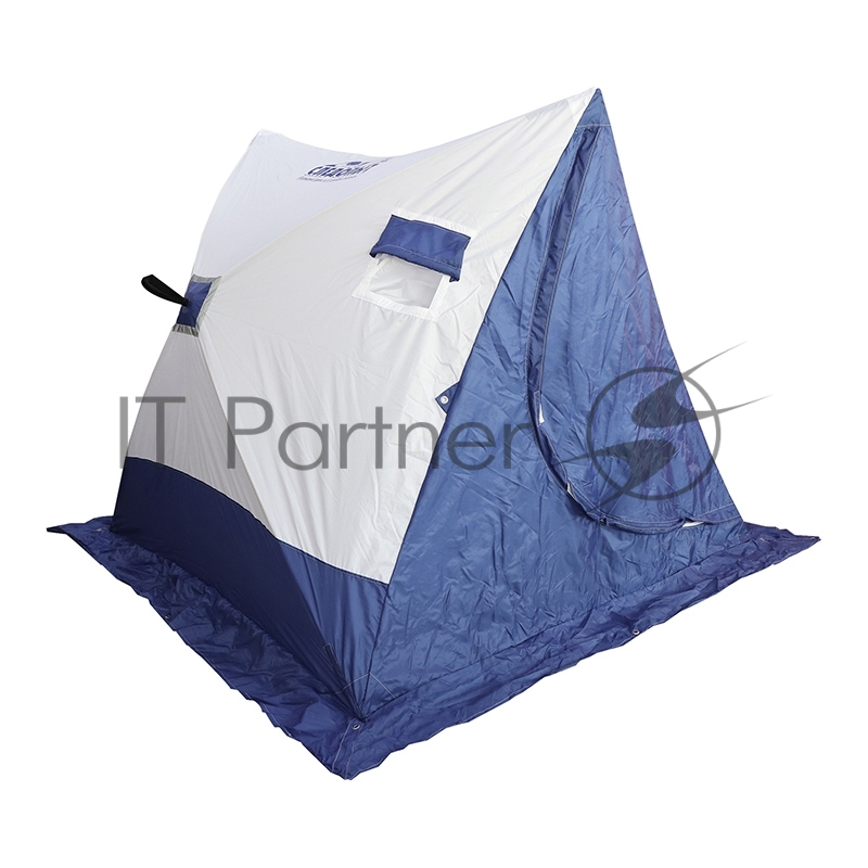 Палатка зимняя СЛЕДОПЫТ 2-скатная, Oxford 210D PU 1000, цв. бело-синий