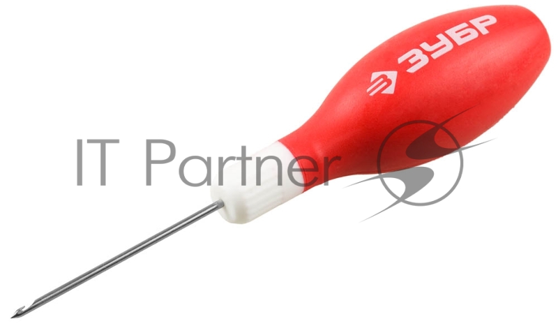 Шило ЗУБР МАСТЕР сапожное, эргономичная обрезиненная рукоятка, длина 60мм, d 2мм