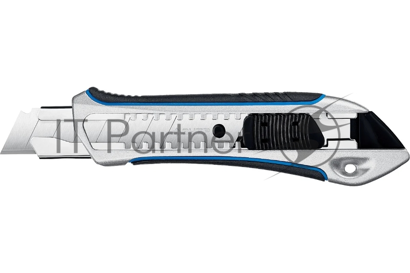 Нож Зубр Металлический обрезиненный с автостопом Титан-А, сегмент. лезвия 18 мм, Профессионал 09177_z02