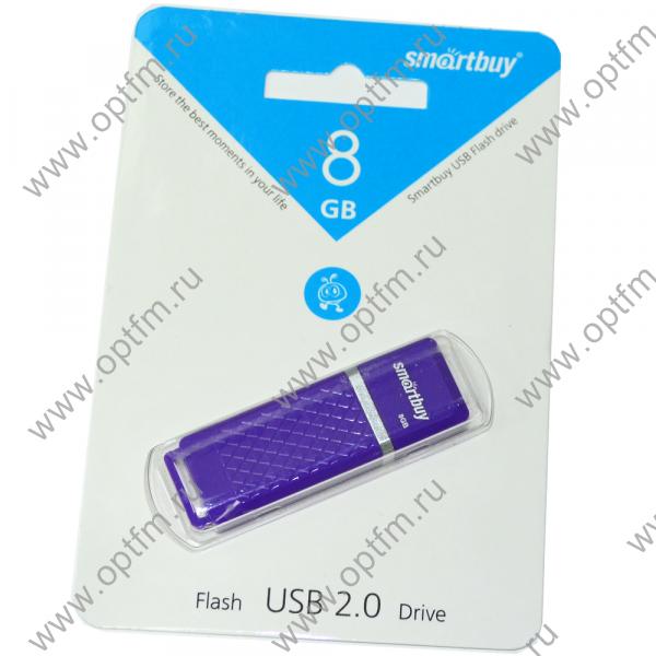 8GB USB 2.0 Flash Drive SmartBuy Quartz фиолетовый (SB8GBQZ-V)