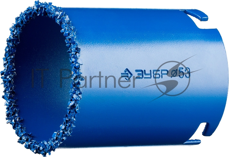 Кольцевая коронка ЗУБР c карбид-вольфрамовым нанесением, 53 мм, высота 55 мм 33350-53_z01