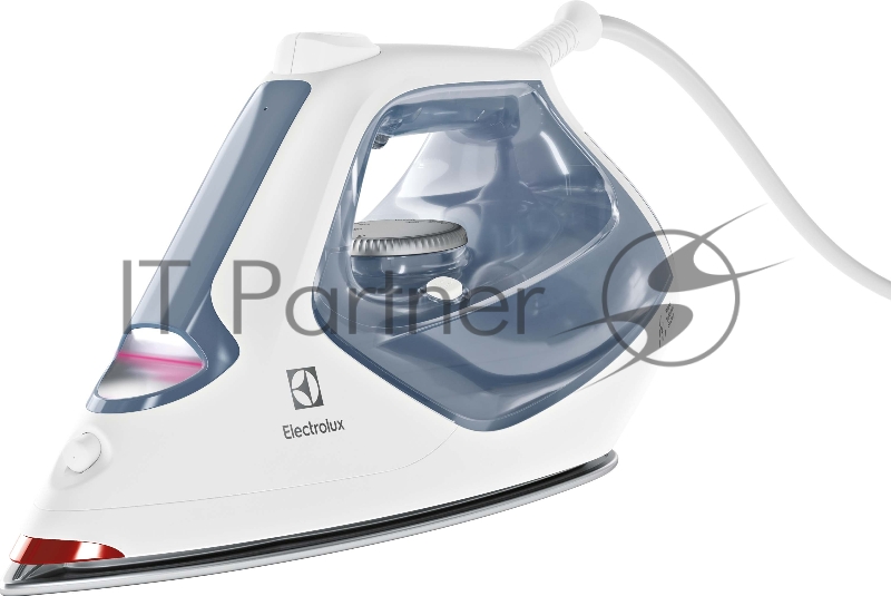 Утюг Electrolux E7SI1-4WB, Цвет - бело-синий, подошва Glissium 180, мощность 2.300 Вт, 3-полосное автоматическое выключение Saftey, steamshot 210g/shot, переменный пар 0-35g/min, резервуар для воды 370 мл, индикатор горячей подошвы, длина шнура 2 м,