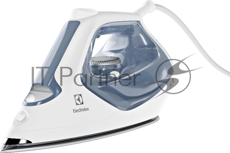 Утюг Electrolux E7SI1-4WB, Цвет - бело-синий, подошва Glissium 180, мощность 2.300 Вт, 3-полосное автоматическое выключение Saftey, steamshot 210g/shot, переменный пар 0-35g/min, резервуар для воды 370 мл, индикатор горячей подошвы, длина шнура 2 м,