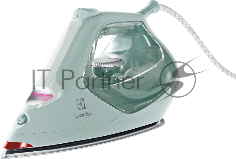Утюг Electrolux E7SI1-6LG, Цвет -Зеленый, Материал подошвы SKI500, мощность - 2300 Вт, 3-полосное автоматическое отключение Saftey, паровой удар 220 г ,Постоянная подача пара 0-35 г / мин, регулируемый пар, бак для воды 370 мл, индикатор горячей под