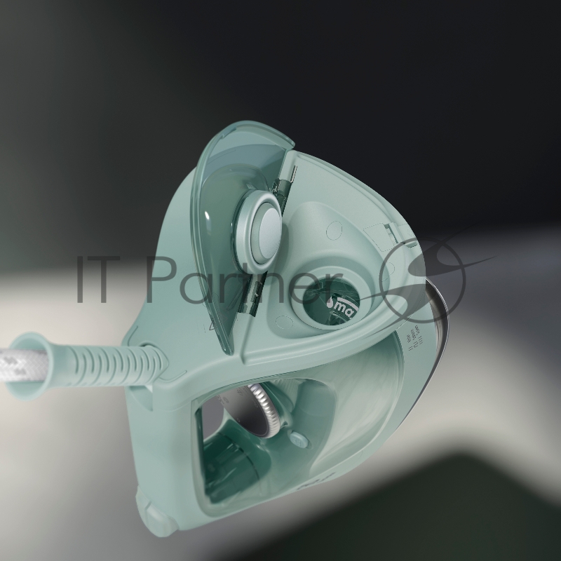 Утюг Electrolux E7SI1-6LG, Цвет -Зеленый, Материал подошвы SKI500, мощность - 2300 Вт, 3-полосное автоматическое отключение Saftey, паровой удар 220 г ,Постоянная подача пара 0-35 г / мин, регулируемый пар, бак для воды 370 мл, индикатор горячей под