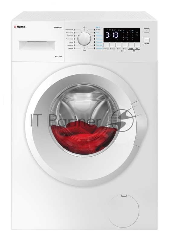 Стиральная машина Hansa WHN610SD2 белая, узкая 40см, максимальная загрузка 6 кг, скорость отжима 1000 оборотов, 15 программ, LED дисплей, технология насыщенного пара (SteamGuard), звуковая индикация, пауза, защита от детей, класс энергопотребления –