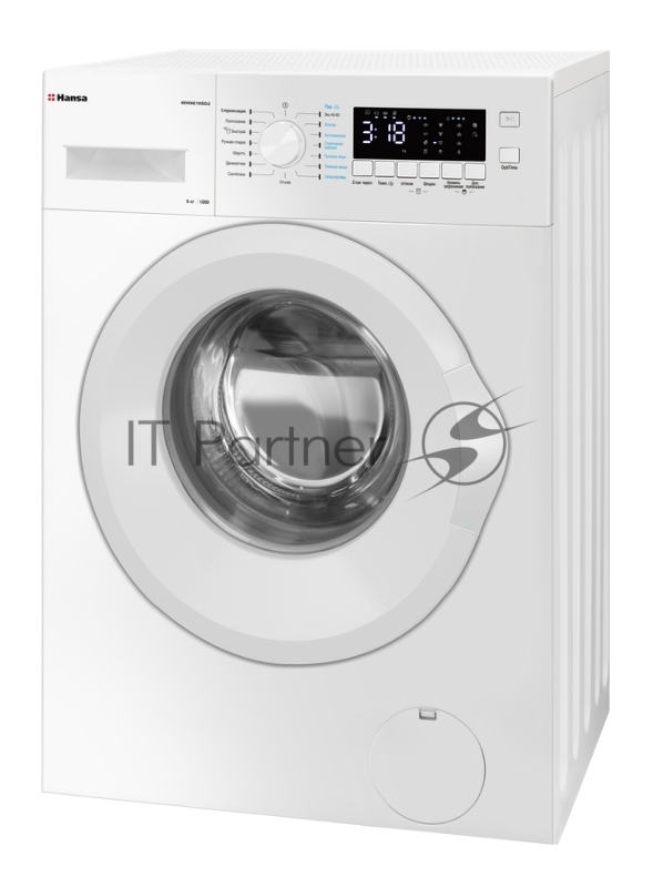 Стиральная машина Hansa WHN610SD2 белая, узкая 40см, максимальная загрузка 6 кг, скорость отжима 1000 оборотов, 15 программ, LED дисплей, технология насыщенного пара (SteamGuard), звуковая индикация, пауза, защита от детей, класс энергопотребления –