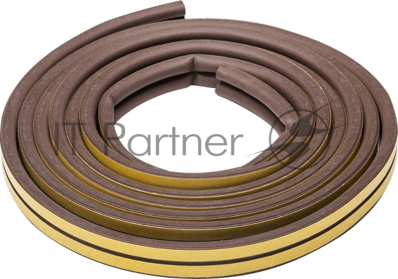 Уплотнитель ЗУБР 40930-006 резиновый самоклеящийся профиль d коричневый 6м