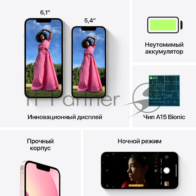 Смартфон Apple iPhone 13 (6,1) 512GB Pink