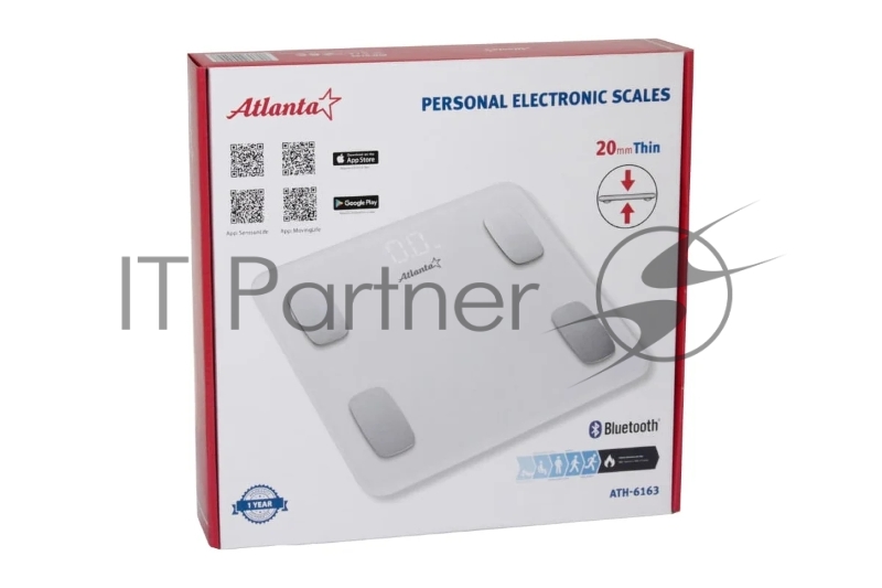 Весы напольные электронные ATLANTA ATH-6163 (white)