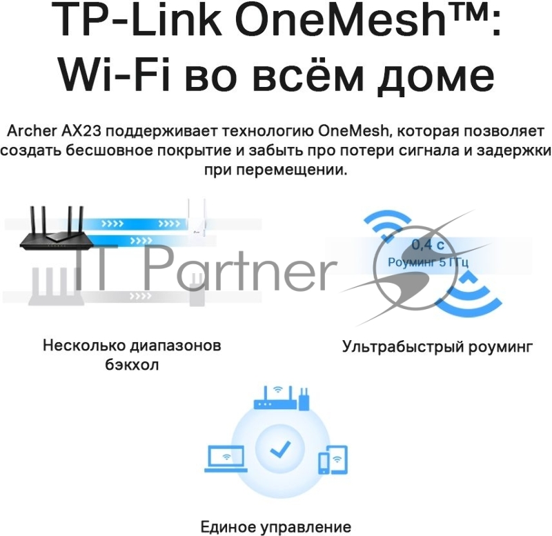 Двухдиапазонный Wi-Fi 6 роутер TP-Link Archer AX23 AX1800