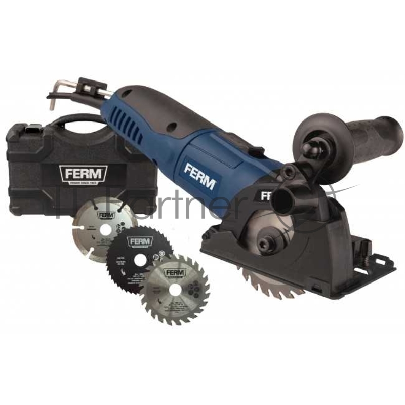 Пила циркулярная FERM CSM1043, диск 85мм, 500 Вт., 6500 об.мин., глубина пропила 22м, кейс