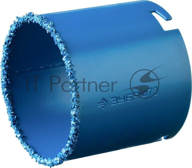 Кольцевая коронка ЗУБР c карбид-вольфрамовым нанесением, 73 мм, высота 55 мм 33350-73_z01