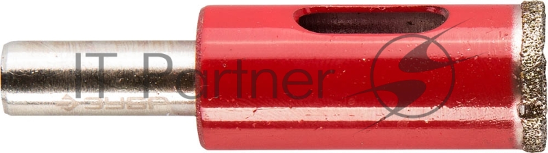 Сверло алмазное трубчатое ЗУБР Профессионал 29850-14 по кафелю и стеклу, d=14 мм, зерно Р 60