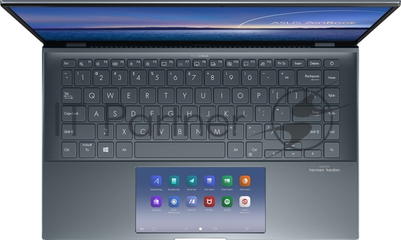 Ноутбук ASUS Zenbook 14 Q2 UX435EA-K9084T Intel Core I5-1135G7/8Gb LPDDR4X/512Gb SSD/14,0 FHD IPS AG 1920x1080/WiFi/BT/ScreenPad 2.0/Windows 10 Pro/1.1Kg/Pine_grey/USB-A to RJ45 gigabit adapter